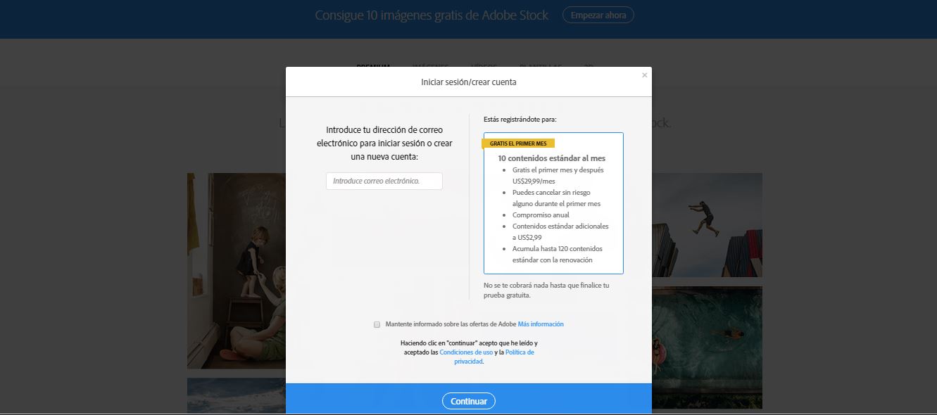 Utiliza imágenes de forma gratuita con Adobe Stock - Colombia